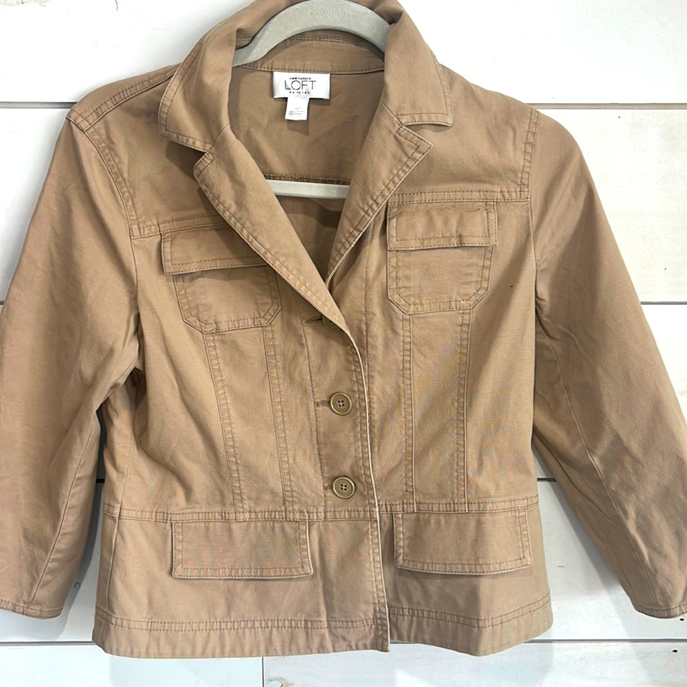 LOFT Tan Jacket. Super cute dressy or casual!